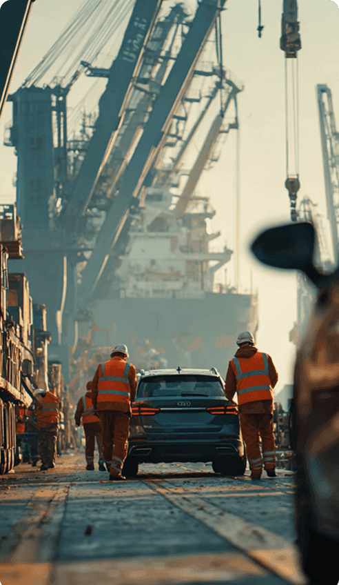 Logistics operation with car shipping